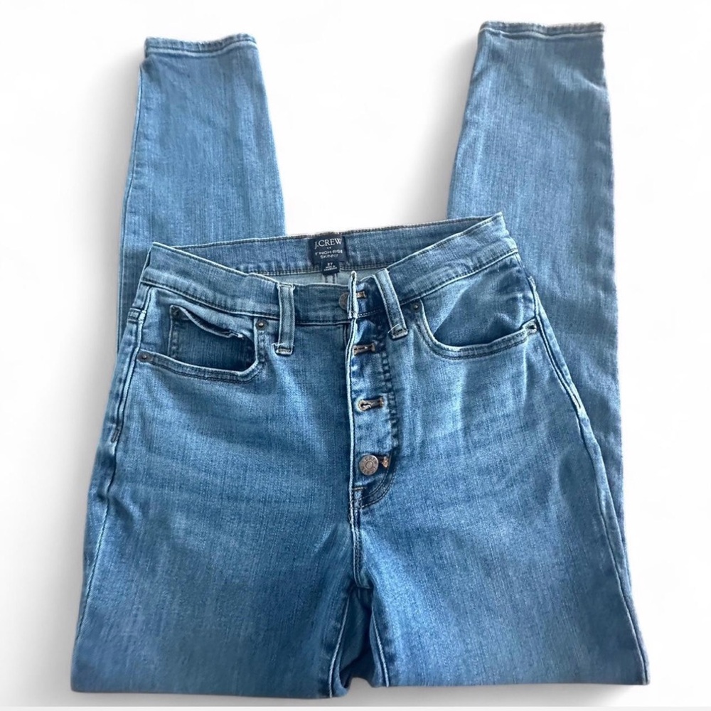 J. Crew Light Blue Button-Fly Skinny Jeans